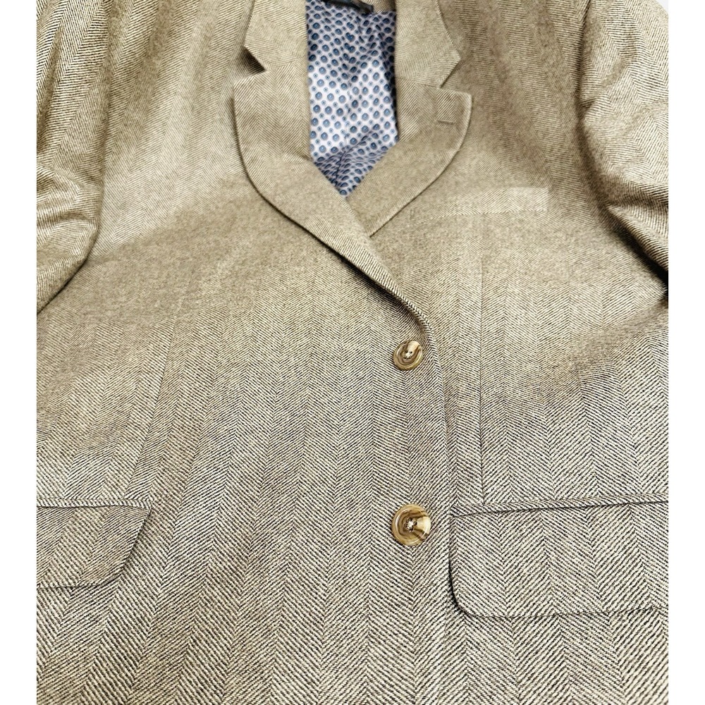 Michael Kors Mens Sz 48R Sport Coat Blazer Jacket Blend Wool Cashmere Tan Green - Picture 7 of 10